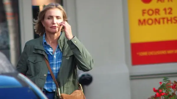 Cameron Diaz is seen on the set of "Bad Day" on September 29, 2025 in Plainfield, New Jersey.