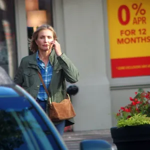 Cameron Diaz is seen on the set of "Bad Day" on September 29, 2025 in Plainfield, New Jersey.