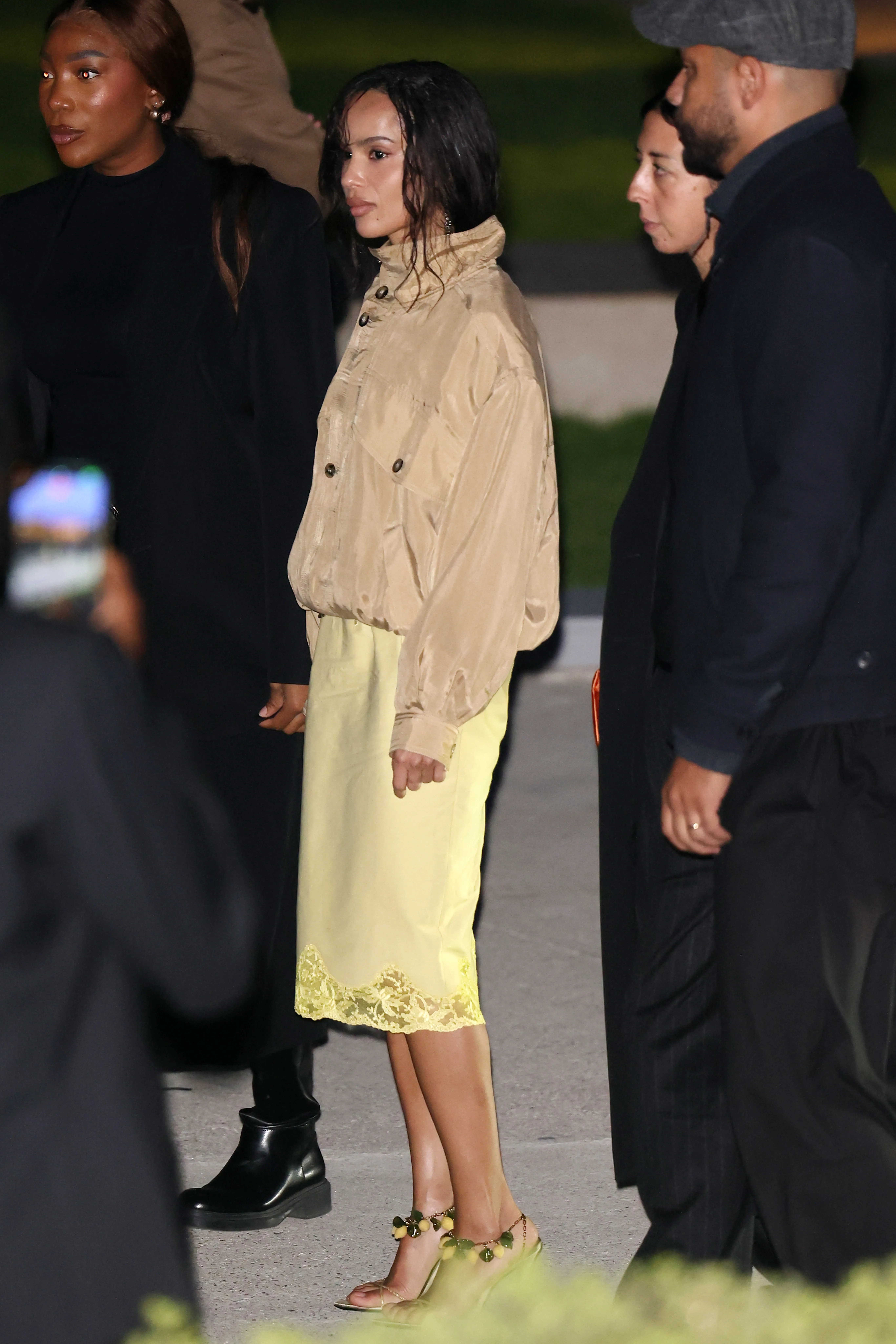 Zoe Kravi attends the Saint Laurent Womenswear Spring/Summer 2026 show as part of Paris Fashion Week on September 29, 2025 in Paris, France.
