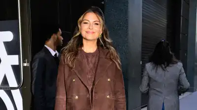 Maria Menounos is seen outside ABC Studios on October 16, 2025 in New York City.