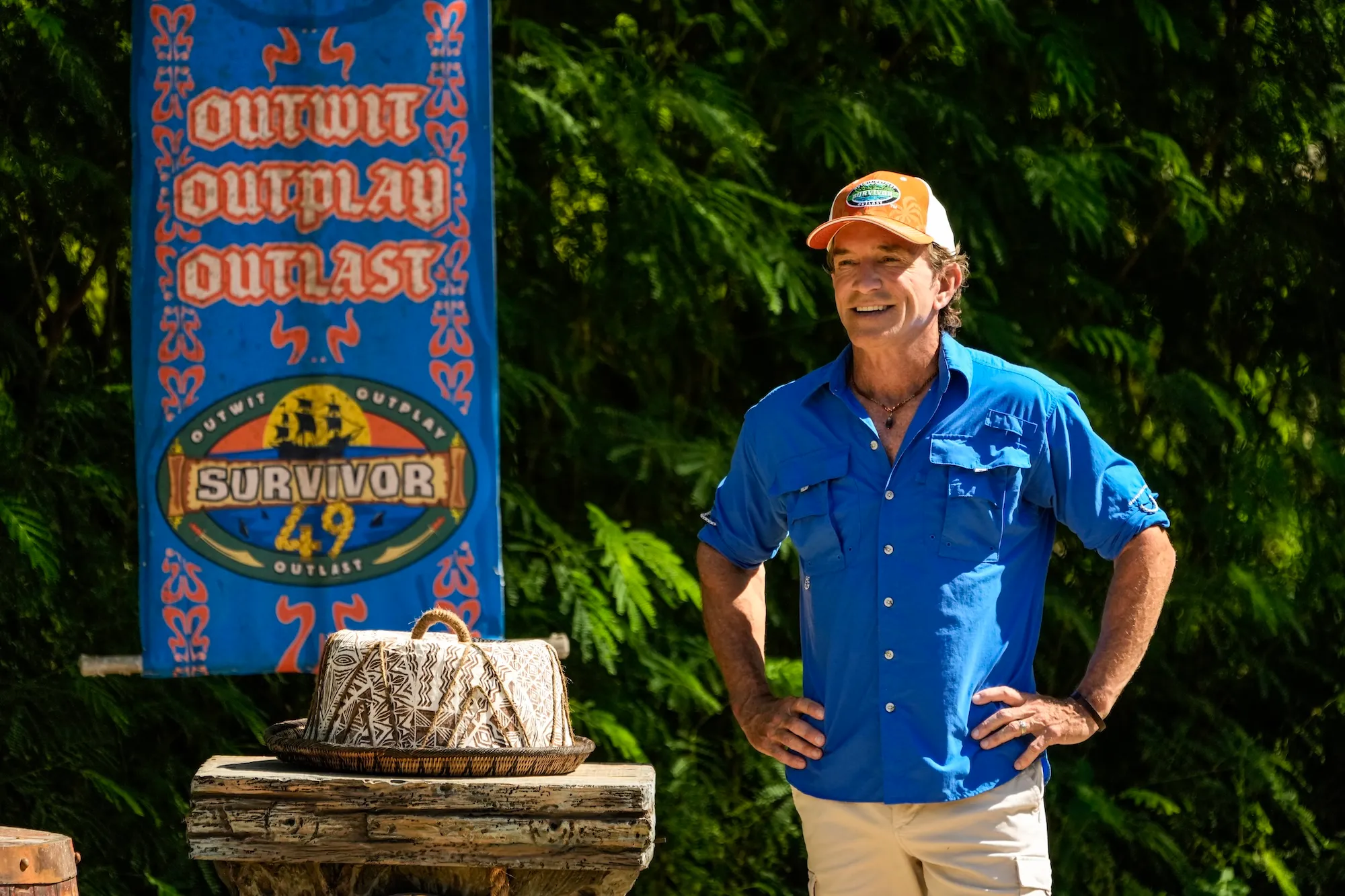 Jeff Probst Explains Why He Doubled Over During 'Survivor 49' Challenge