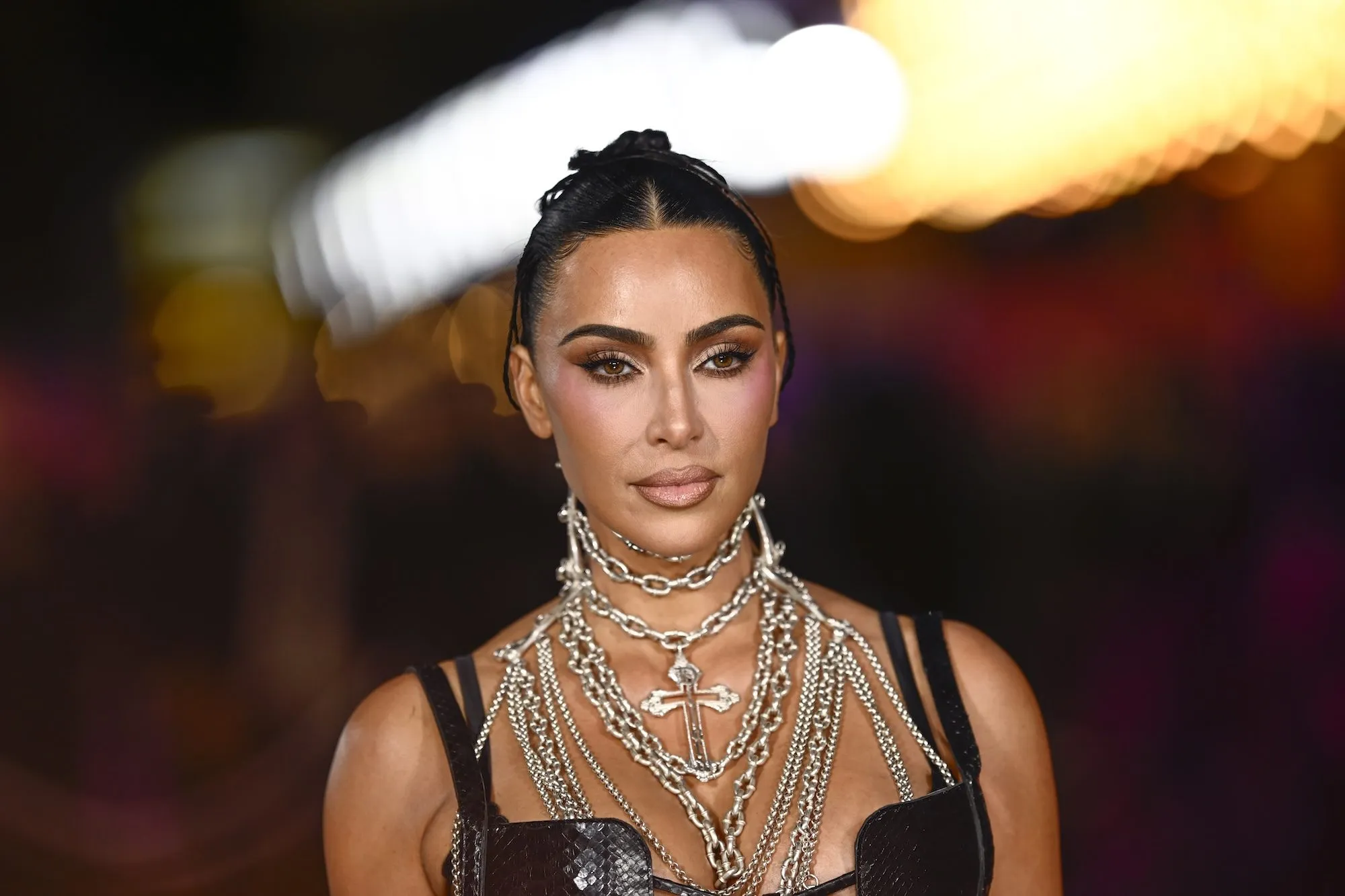 GettyImages-2242626579 Kim Kardashian Fires Back at Critics Over North fake tattoos
