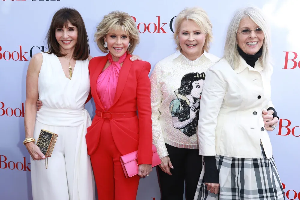 GettyImages-955519636 Diane Keatons Book Club Costar Says Her Death Hit Me Hard mary steenburgen jane fonda candice bergen