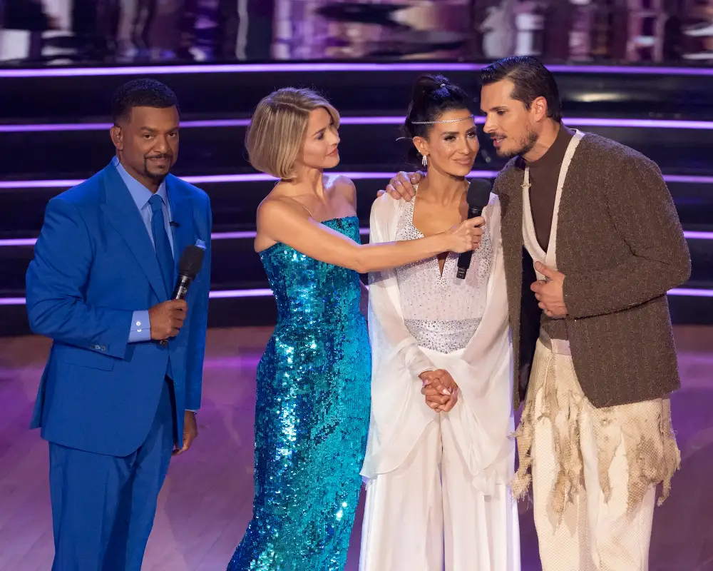 Gleb Savchenko Comforts Hilaria Baldwin as She Cries Over Dancing With the Stars Elimination