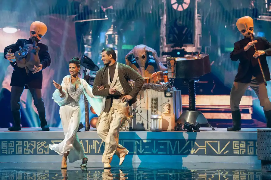 Hilaria Baldwin and Gleb Savchenko DANCING WITH THE STARS Disney Night