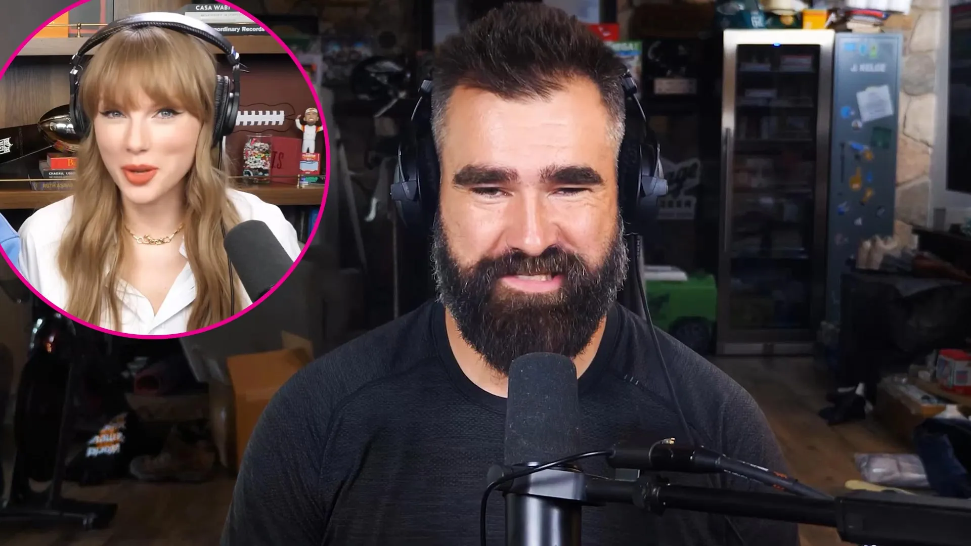 Jason Kelce Reacts to Being Used for Easter Eggs on Taylor s New Heights Episodes 002