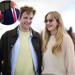 Jennifer-Lawrence-and-Robert-Pattinson-GettyImages-2215689898-and-Trump-GettyImages-2242199520-inset