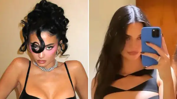 Kylie Jenner Rocks Latex Dress With Extreme Cutouts in a Look Fans Are Comparing to Kendall s Controversial Wedding Guest Outfit 005