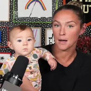 Kylie Kelce Shows Baby Finn s Face Breast Feeds During Podcast