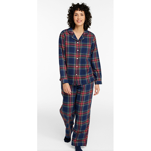 L.L. BEAN WOMEN&rsquo;S SCOTCH PLAID FLANNEL PAJAMAS