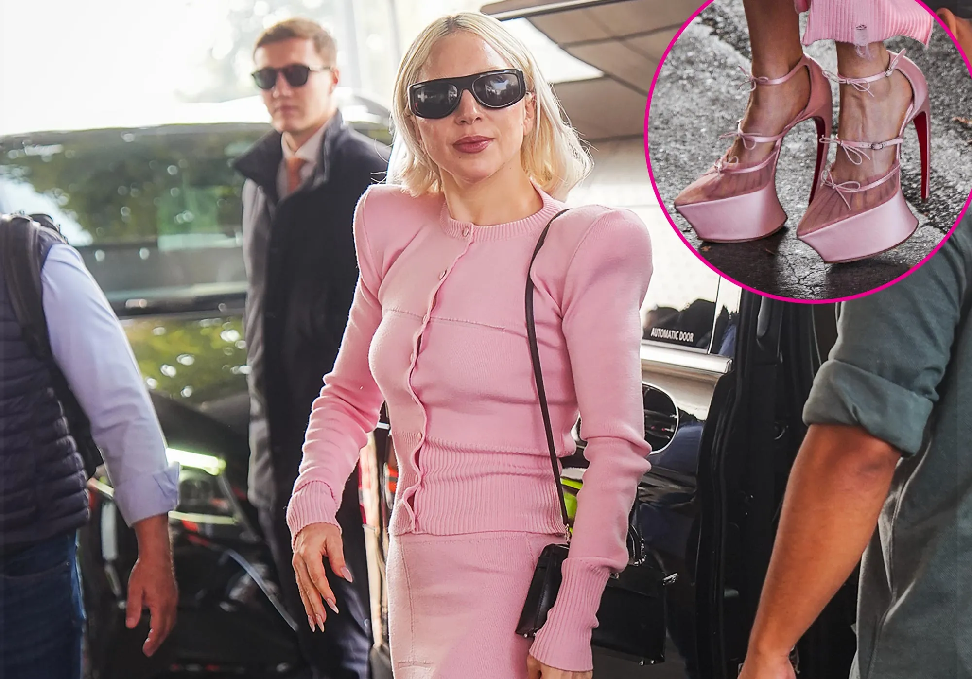 Lady Gaga Rocks One of Her Most Daring Stilettos Yet in Towering Louboutins With Curved Heels 2240412348 2240412370