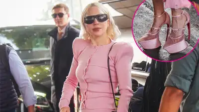 Lady Gaga Rocks One of Her Most Daring Stilettos Yet in Towering Louboutins With Curved Heels 2240412348 2240412370