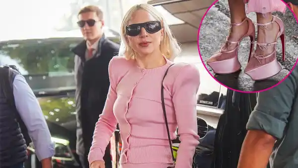 Lady Gaga Rocks One of Her Most Daring Stilettos Yet in Towering Louboutins With Curved Heels 2240412348 2240412370