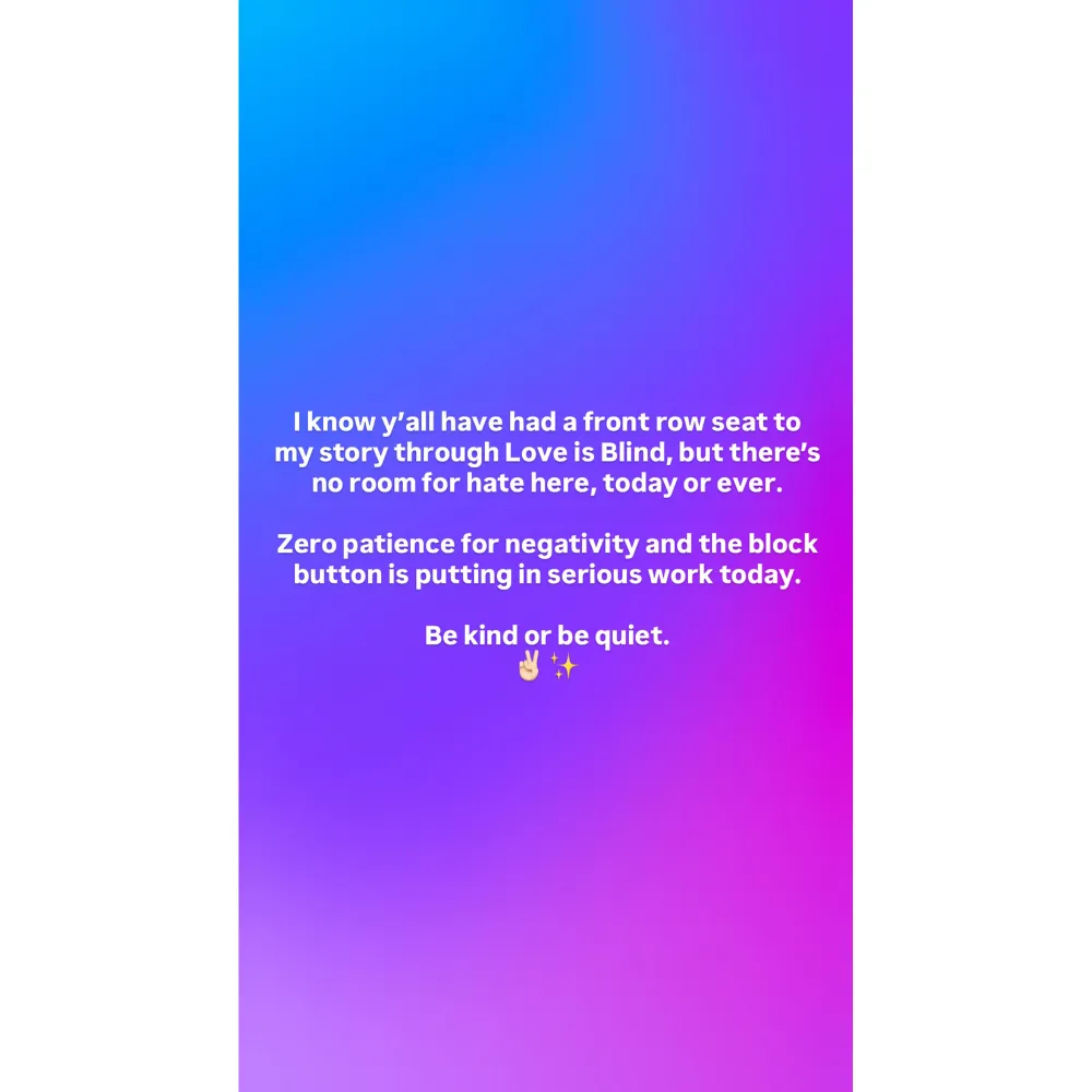 Love Is Blind s Sparkle Megan Has Zero Patience for Negativity After Finale Breakup Drama Secret Baby Rumors