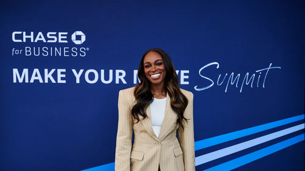 Sloane Stephens at Chase for Business' Make Your Move Summit, a conference for small business owners hosted in Chicago