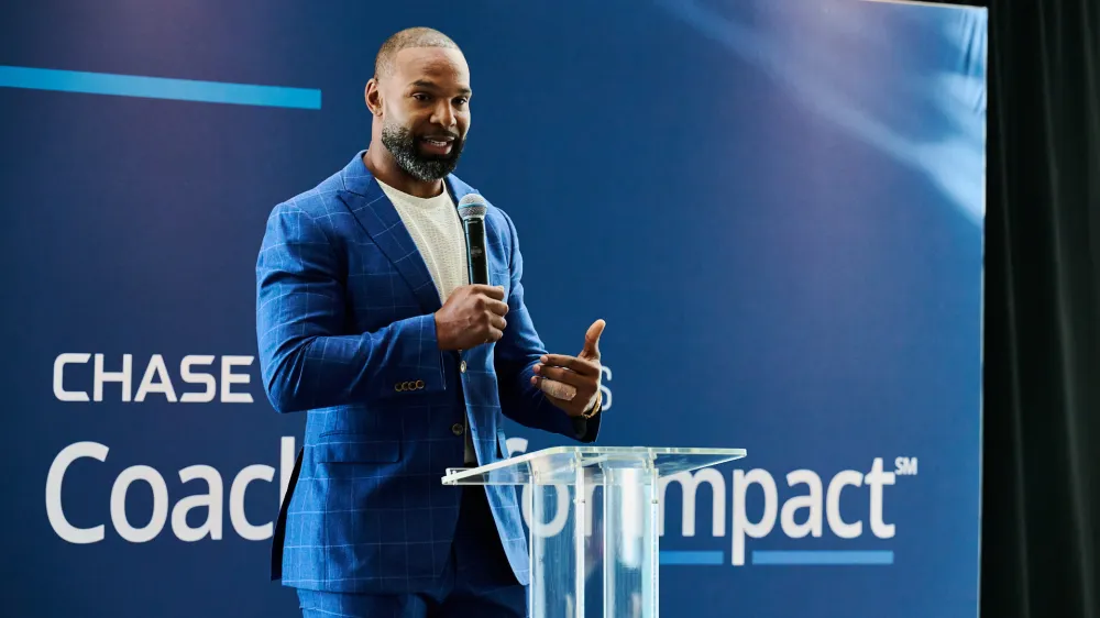 Matt Forte at Chase for Business' Make Your Move Summit, a conference for small business owners hosted in Chicago