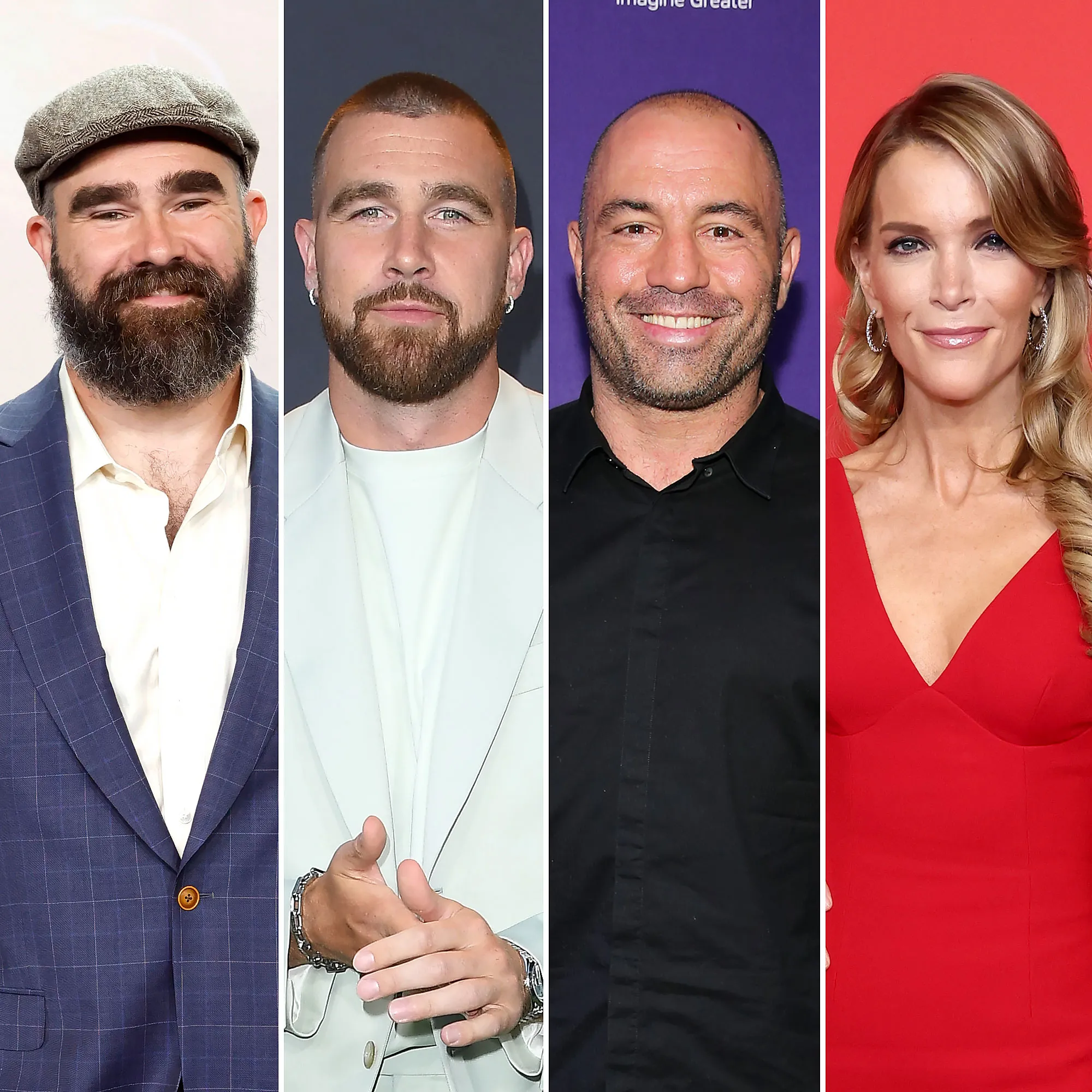 New Heights Jason Kelce Travis Kelce Snubbed by Golden Globes in Favor of Joe Rogan Megyn Kelly