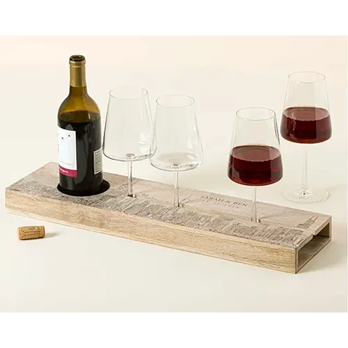 Personalized City Skyline Wine Serving Tray