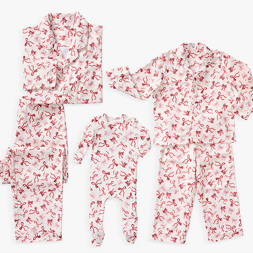 Pottery Barn Kids Holiday Bows Family Pajama Collection