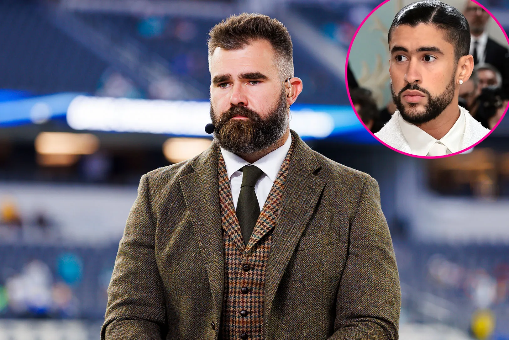 Promo Jason Kelce Addresses Viral Rumor That He Called Bad Bunny Critics Bad Fit for Americas Future