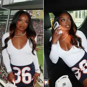 Simone Biles Shows Off Game Day Outfit in Low Cut Top After Confirming Boob Job 007