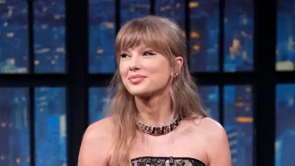 Taylor Swift Stuns With Longer Hair in 5K Showgirl Approved Set for Her Late Night with Seth Meyers Interview