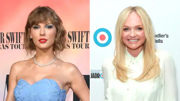 Taylor Swift Wears Designer Outfit With Nod to Elizabeth Taylor Song in Sweet Photo With Former Spice Girl Emma Bunton