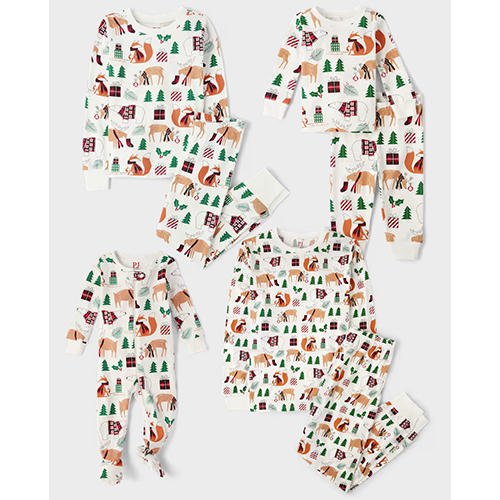 The Children's Place Matching Family Pajamas Holiday Animal Collection