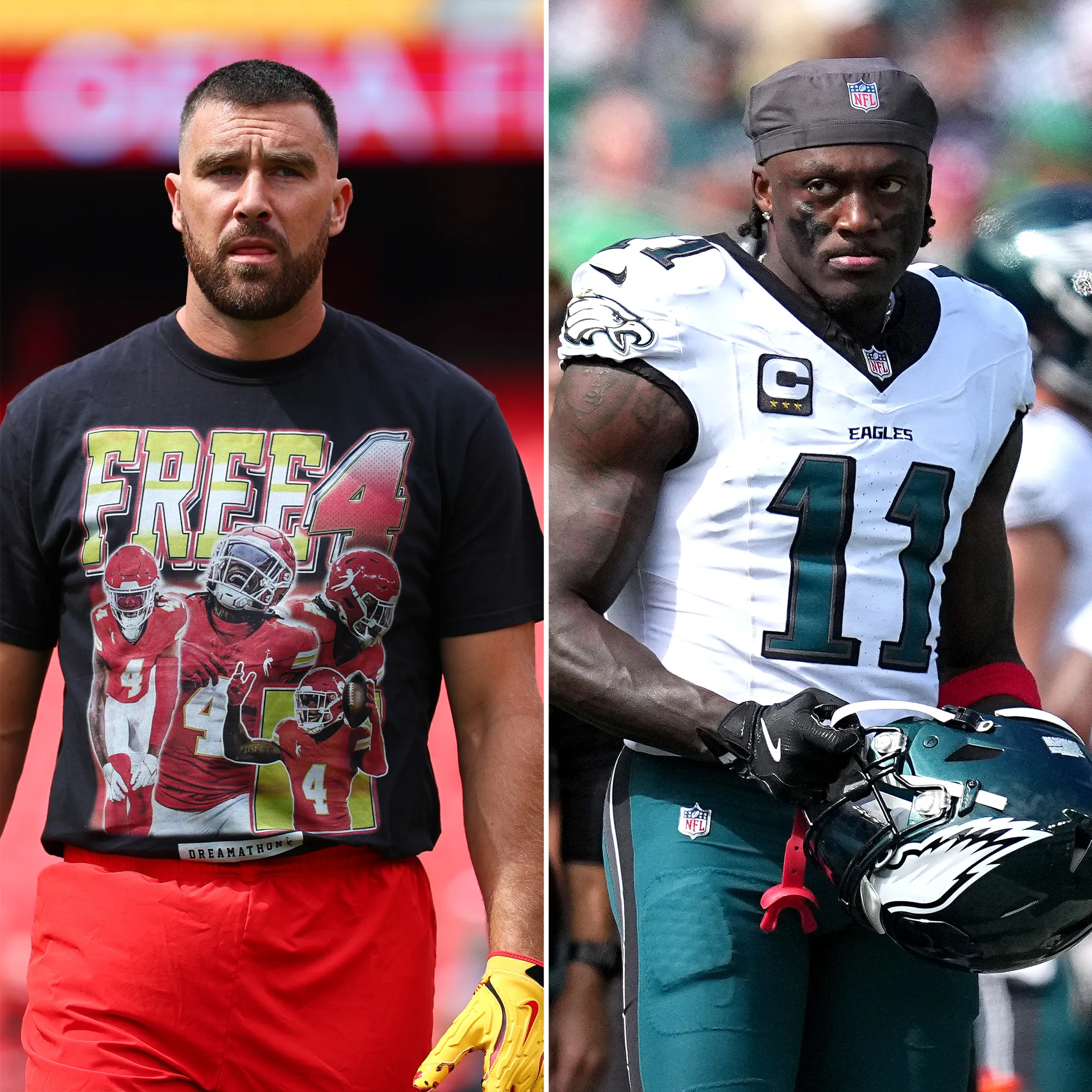 Travis Kelce Calls Out Eagles A J Brown for Venting Frustrations on Social Media