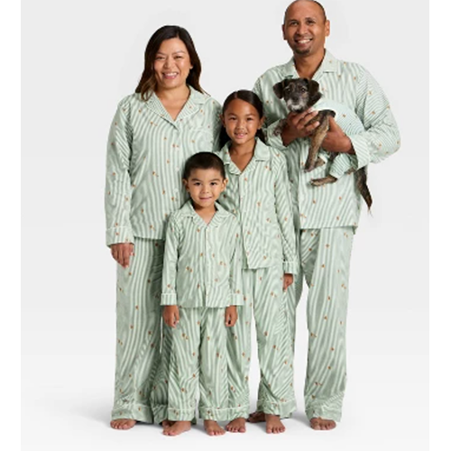 Wondershop Gingerbread Stripe Holiday Matching Family Pajamas