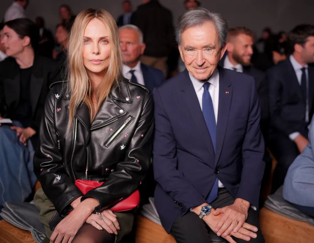 Charlize Theron and Bernard Arnault
