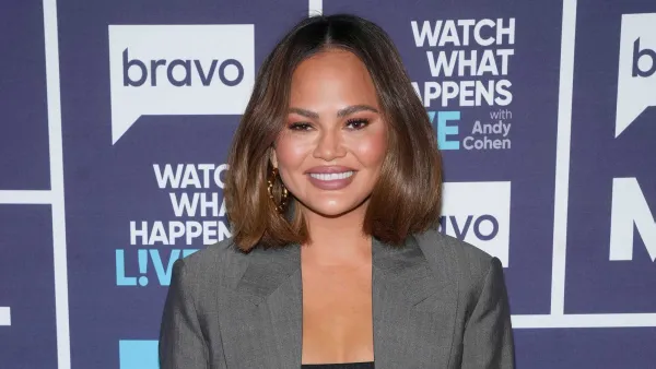 Chrissy Teigen Leather Mini Skirt