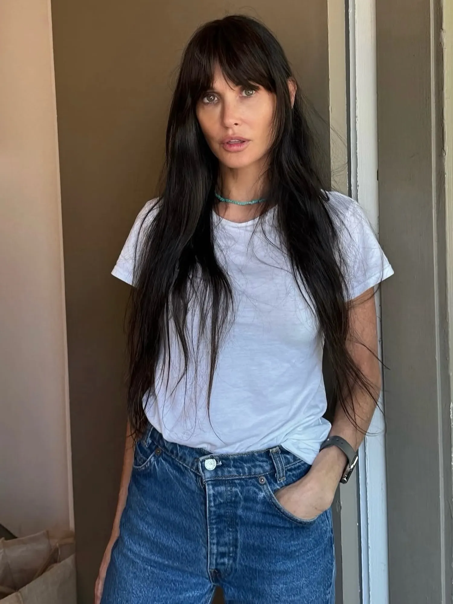 Demi Moore Debuts Wispy Fringe Bangs for the 1st Time Since 'Striptease Days' in 1996