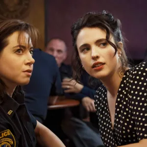 Aubrey Plaza and Margaret Qualley in Honey Don't!