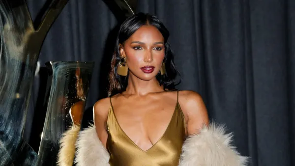 Jasmine Tookes at Saint Laurent RTW Spring 2025 as part of Paris Ready to Wear Fashion Week on September 24, 2024 in Paris, France. (Photo by River Callaway/WWD via Getty Images)