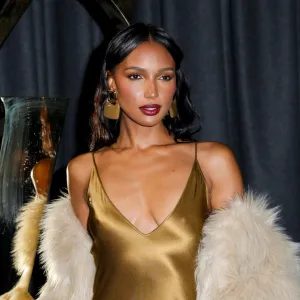 Jasmine Tookes at Saint Laurent RTW Spring 2025 as part of Paris Ready to Wear Fashion Week on September 24, 2024 in Paris, France. (Photo by River Callaway/WWD via Getty Images)