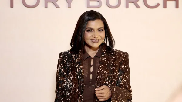 NEW YORK, NEW YORK - SEPTEMBER 15: Mindy Kaling attends Tory Burch Spring/Summer 2026 during New York Fashion Week at One Hanson Place on September 15, 2025 in New York City. (Photo by Dimitrios Kambouris/Getty Images for Tory Burch)