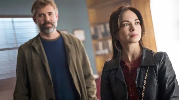 Rossif Sutherland, Kristin Kreuk in Murder in a Small Town