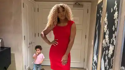Serena Williams’ Daughter Hilariously Photobombs Her While Posing in a Hot Red Dress