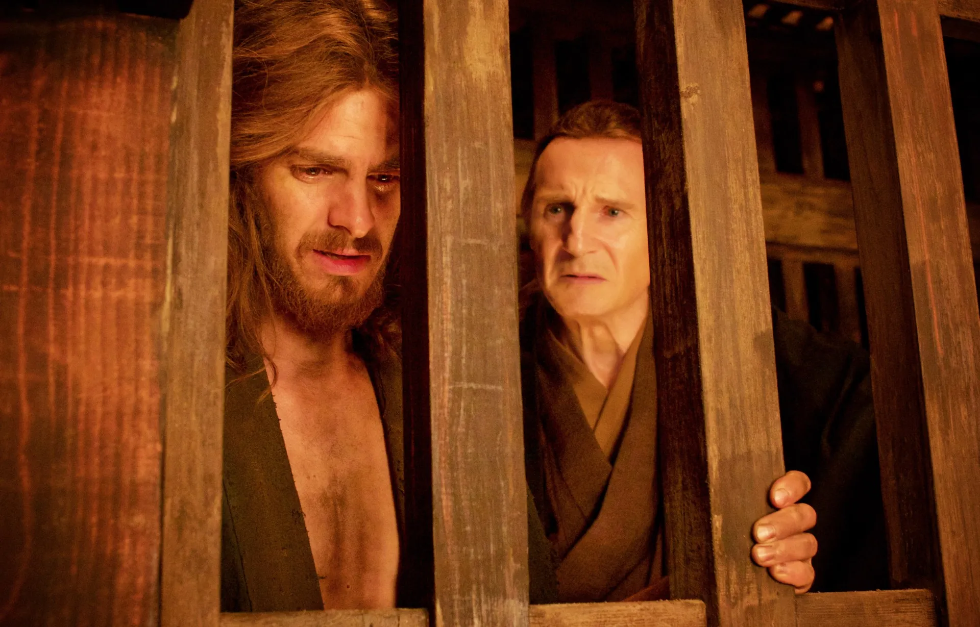 Andrew Garfield and Liam Neeson in Silence