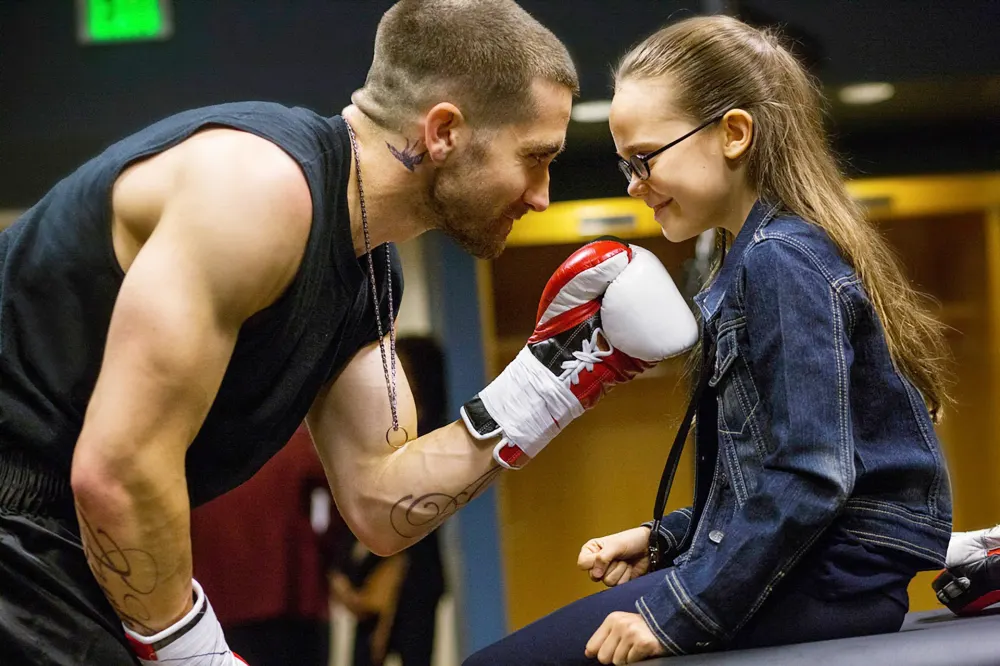 Jake Gyllenhaal, Oona Laurence in Southpaw