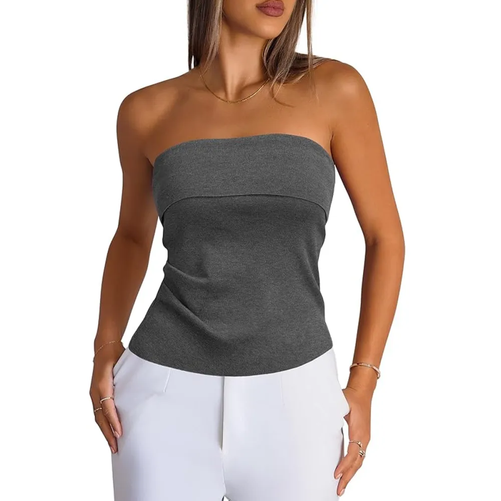 Arach&Cloz Women's Silk Blend Non See Through Non Slip Fall Fashion Tube Top 2025