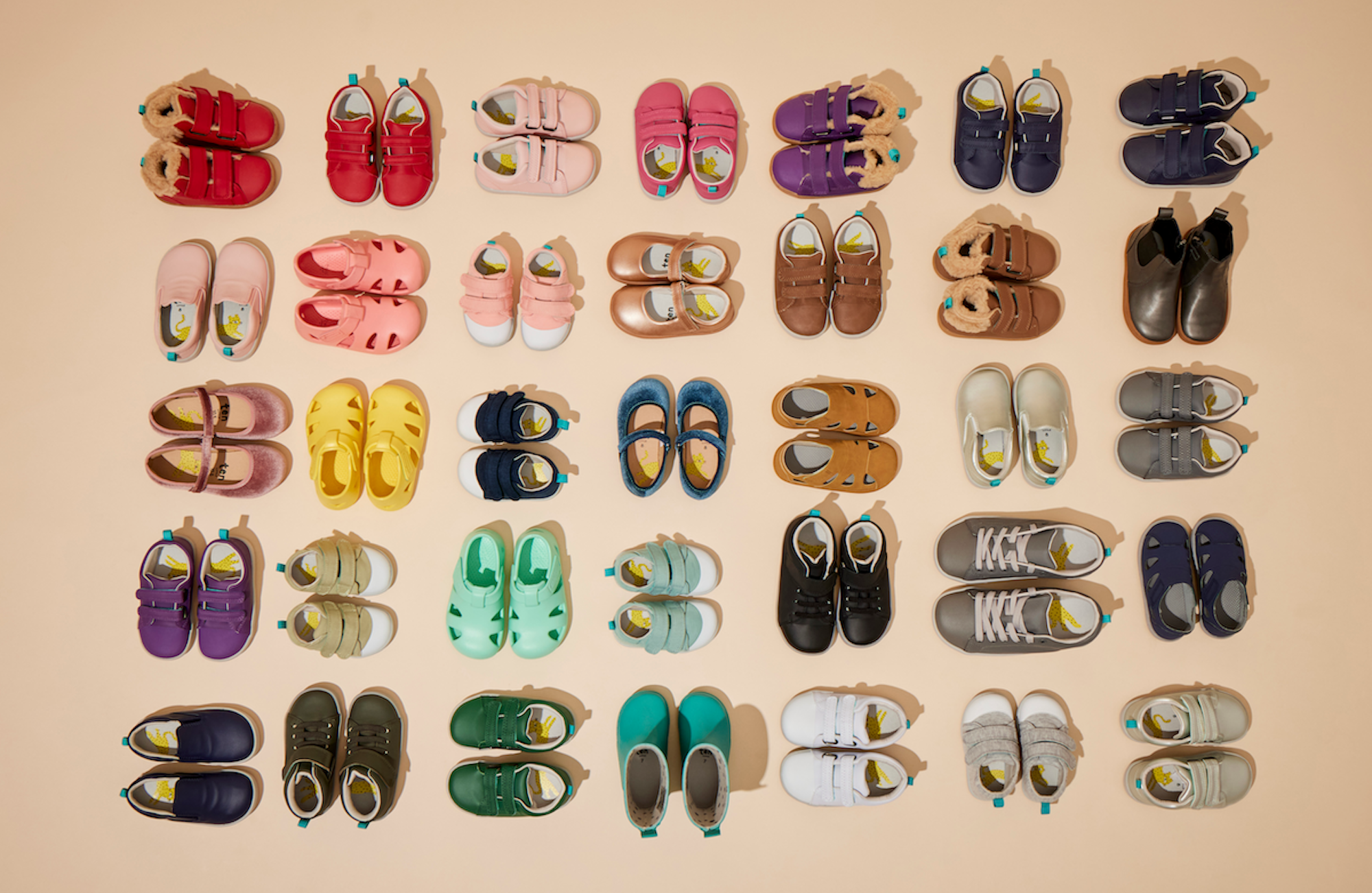 ten little shoes for kids