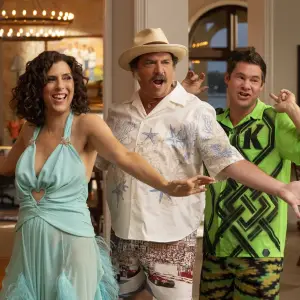 Edi Patterson, Danny McBride, Adam Devine in The Righteous Gemstones