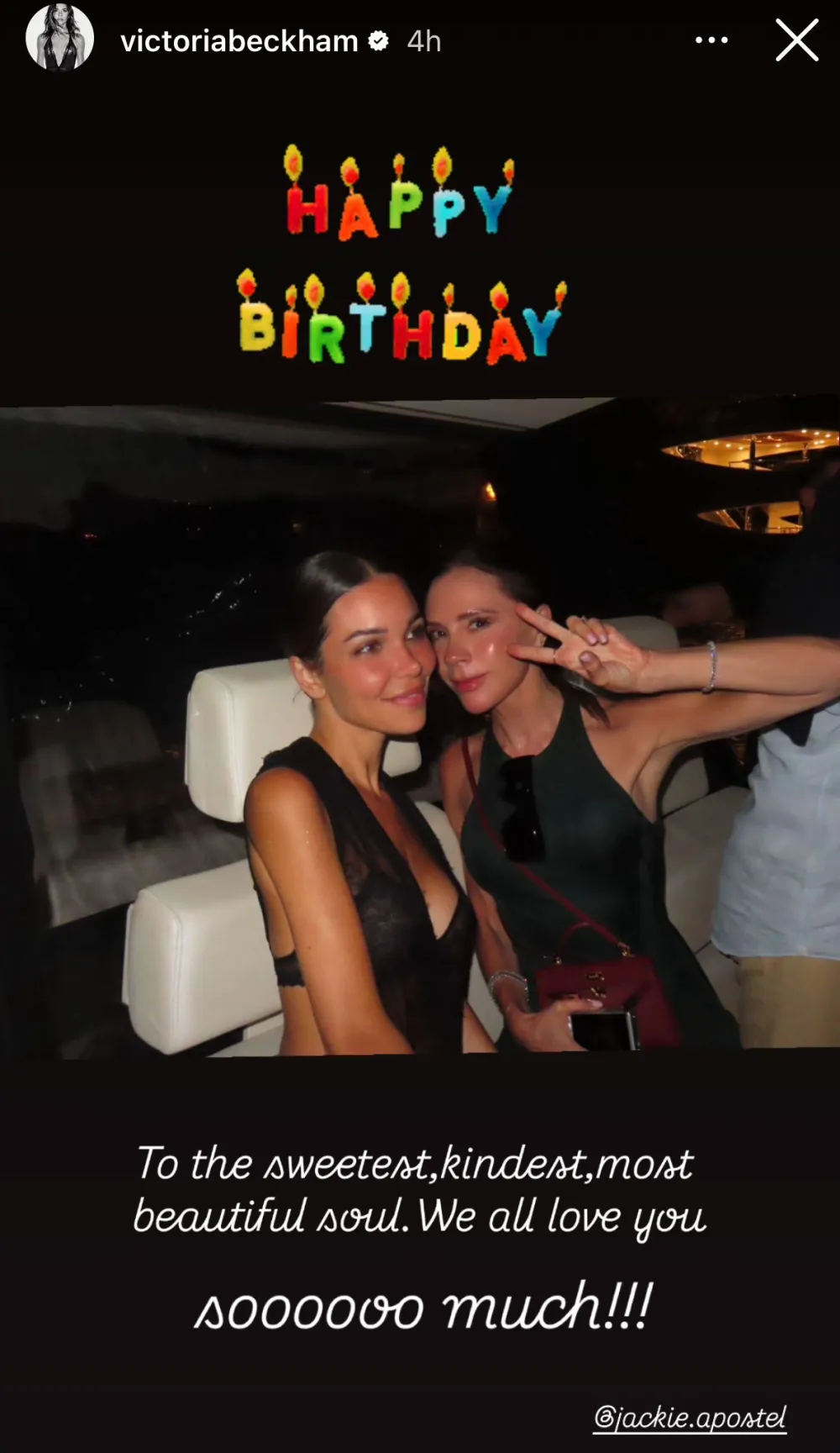 Victoria Beckham and Jackie Apsotel