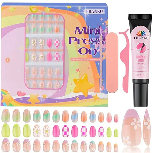 78-Piece Press-on Nails for Kids