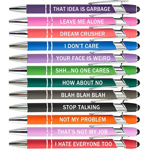 Pasisibick 12-Pack Sarcastic Pens