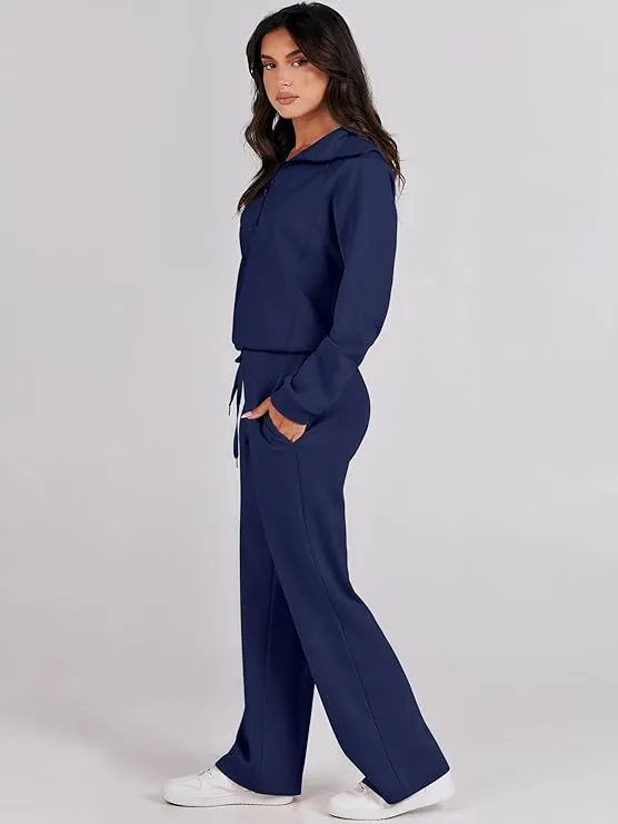 Anrabess women&rsquo;s two-piece lounge set with long-sleeve top and pants