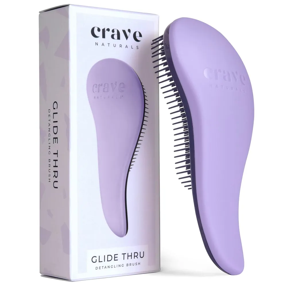 Crave Naturals Glide Thru Detangling Brush with flexible bristles