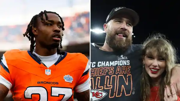 Denver Broncos Player Name Drops Taylor Swift in Sharing Picture Hitting Travis Kelce